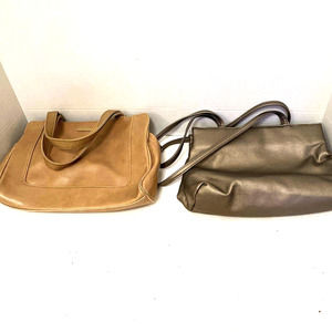 Set Of Vintage Evan Picone Purse And Unbranded Small Bronze Shoulder Bag